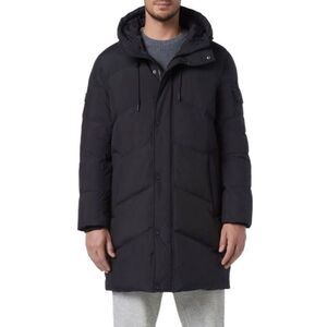 ANDREW MARC Sullivan Down Hooded Puffer Parka in Black NWT Size Small